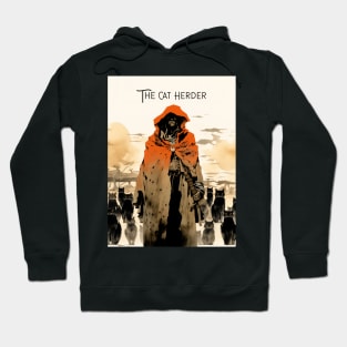 Cat Herder: The Cat Herder on a Dark Background Hoodie